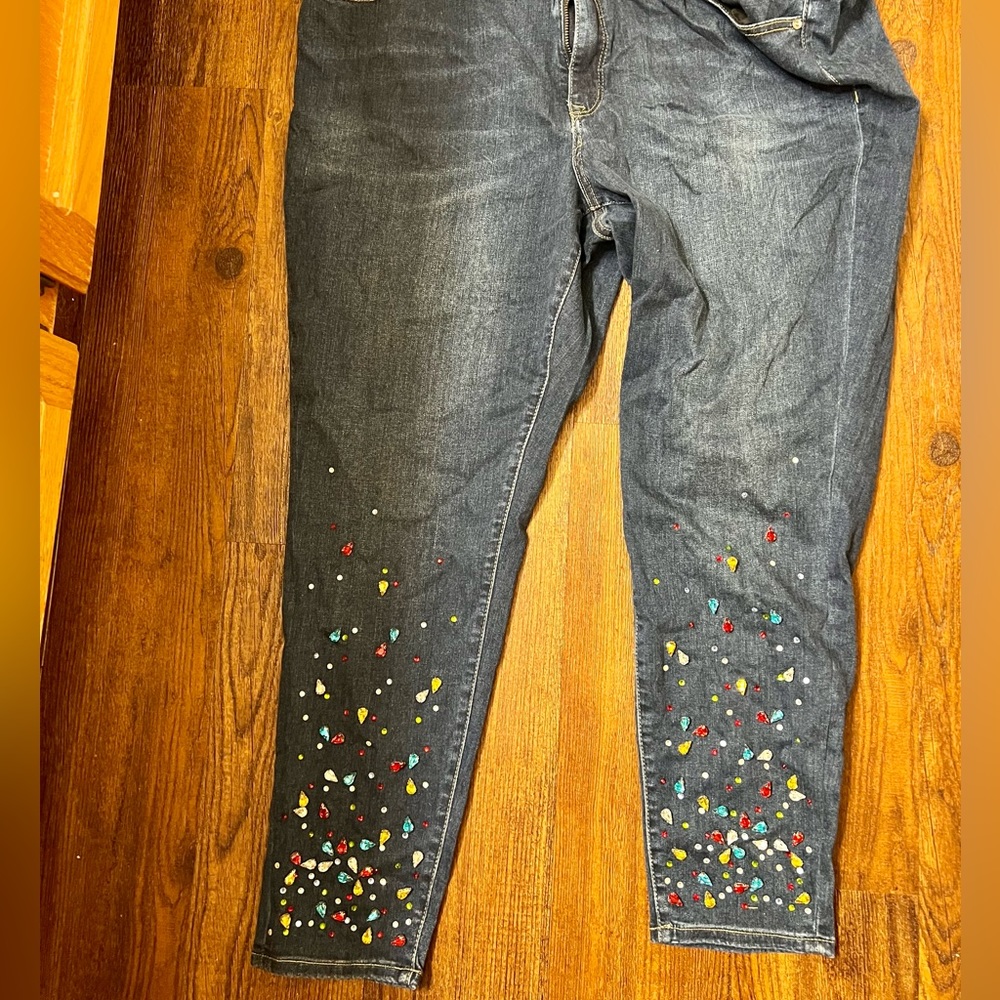 Lane Bryant jewel embellished jeans